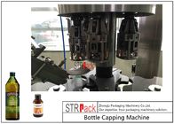 Mesin Tutup Botol Aluminium Rotary 4 Kepala Untuk Tutup Ulir Sekrup Sirup / Minyak Zaitun