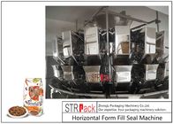 Pet Food Doypack Bag Premade Pouch Packaging Machine Dengan Multi Head Scale Dan Mesin Detektor Logam