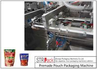 Saus Premade Pouch Packaging Machine Untuk Doypack, 3/4 Sides Sealed Bags, Pillow Bags