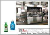 Mesin Pengisian Cair Piston Servo Ganda Untuk Saus Produk Cair, saus salad, produk kosmetik, sabun cair,
