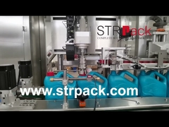 5L 8 Nozzle Mesin Pengisi Minyak Pelumas Pelacakan Mesin Capping Mesin Pelabelan Sisi Ganda