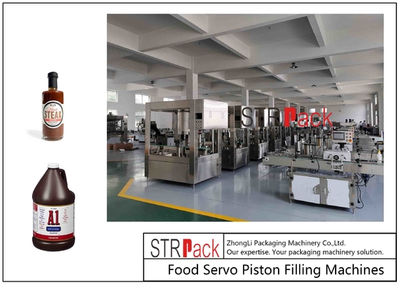 Lobe Pumps Automatic Liquid Filling Machine Untuk Chunk Paste