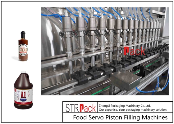 Lobe Pumps Automatic Liquid Filling Machine Untuk Chunk Paste