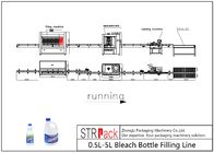 0.5L-5L Anti Corrosive Diving Bleach Bottle Filling Line Dengan Mesin Capping Mesin Pelabelan Untuk Kemasan Botol Pemutih