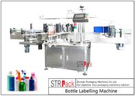 Mesin Pelabelan Stiker Otomatis yang Dapat Disesuaikan / Peralatan Pelabelan Botol Kecepatan 120 BPM