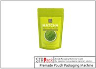Matcha Green Tea Powder DoyPack Zip Pouch Packaging MachineRotary Fill and Seal Dengan Auger Filler untuk Bubuk