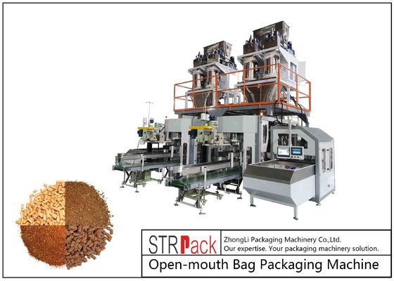 50kg Pellet Powder bag packing Machine Untuk Pakan Ikan Makanan Hewan Peliharaan Butir Garam